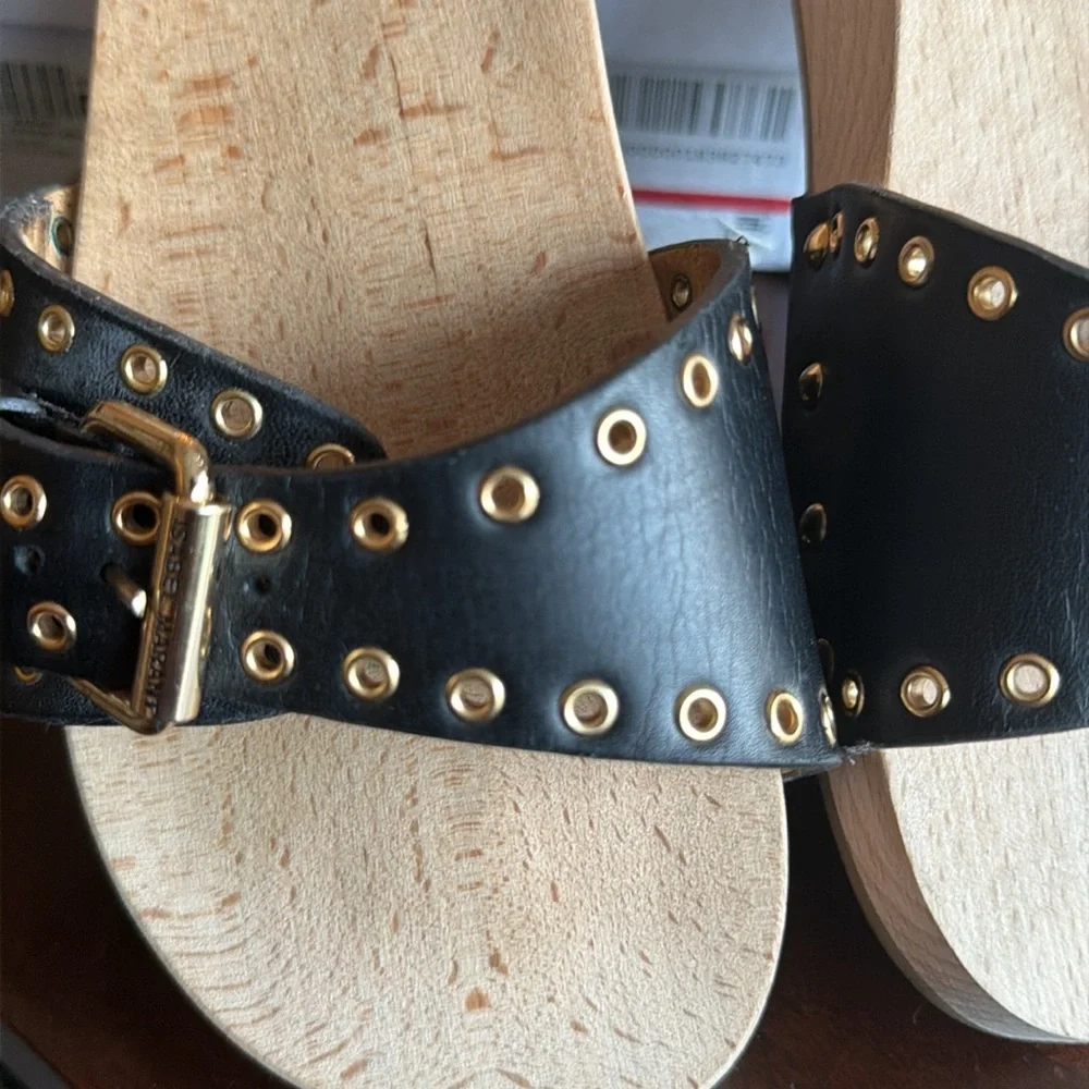 Isabel Marant Jaso Black Leather Women's Sandals size 40 - Picture 3 of 5